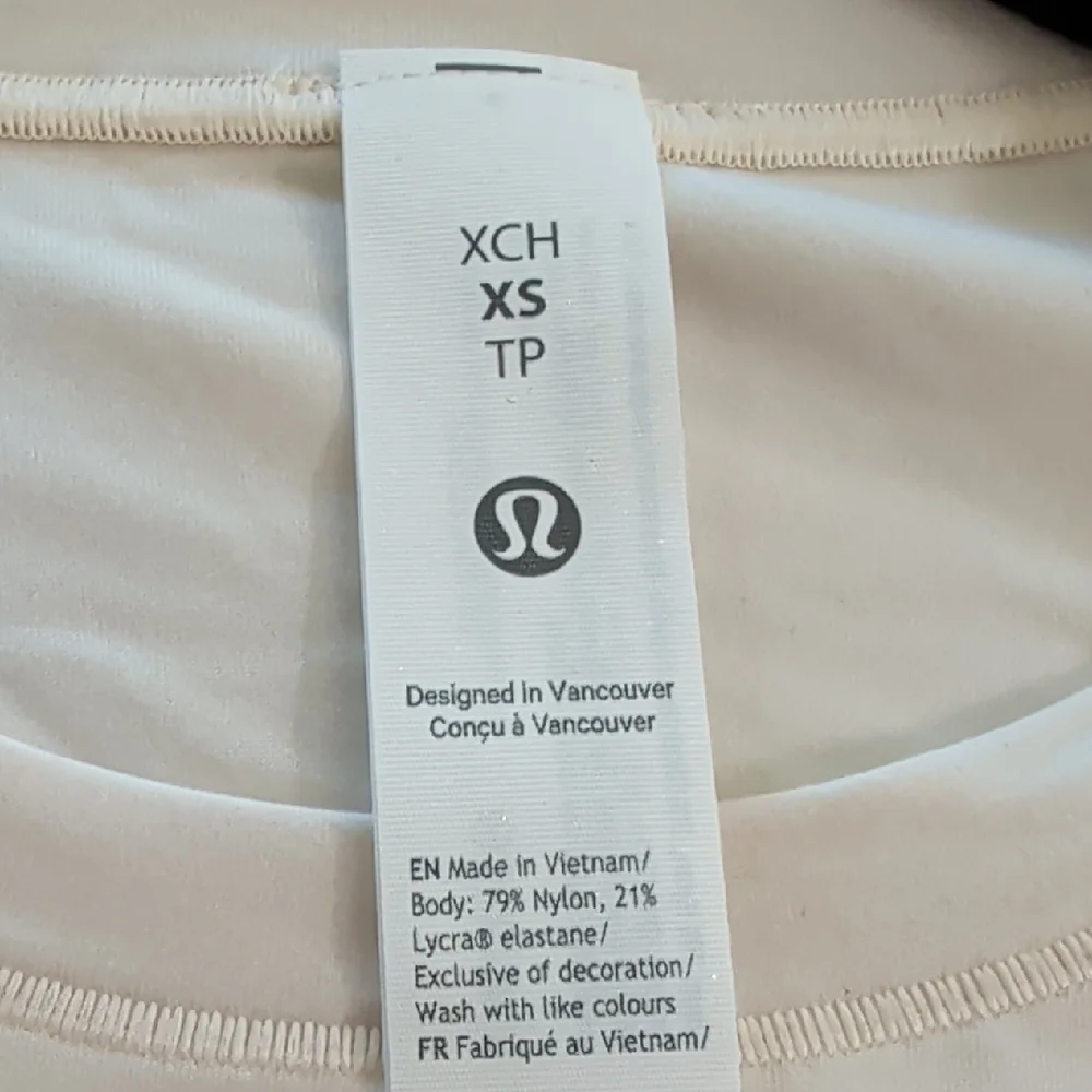 Lululemon Wundermost Crewneck Long Sleeve *Nulu Light Ivory NWT - Picture 4 of 6